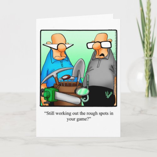 Funny Golf Humor Birthday Greeting Card