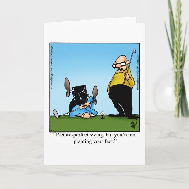 Funny Golf Humor Blank Greeting Card (Front)