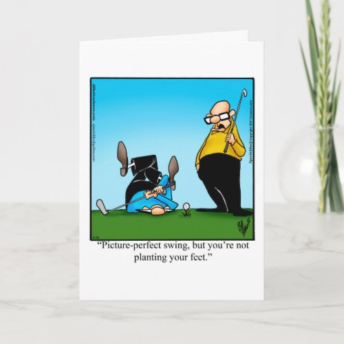 Funny Golf Humor Blank Greeting Card