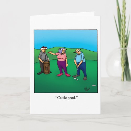 Funny Golf Humor Blank Greeting Card