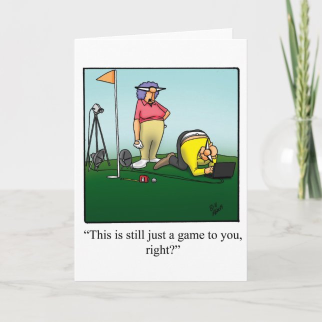 Funny Golf Humor Blank Greeting Card (Front)