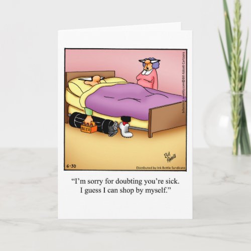 Funny Golf Humor Blank Greeting card