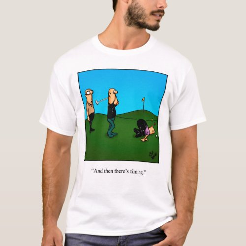 Funny Golf Humor Cartoon Tee Shirt