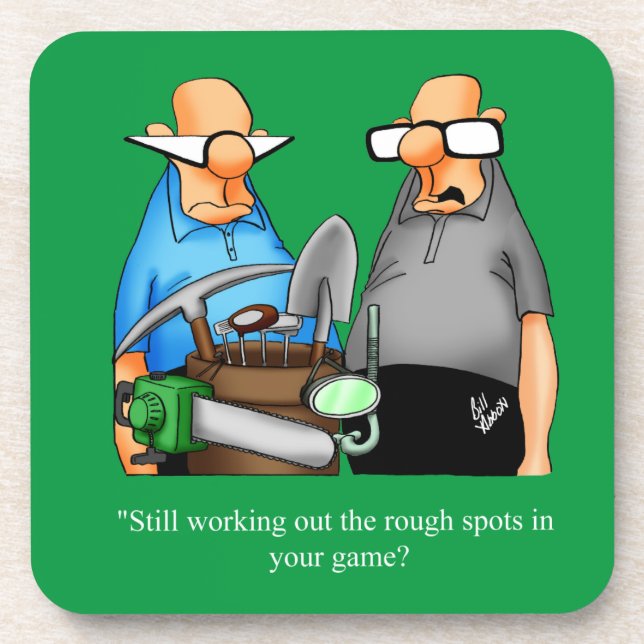 Funny Golf Humor Coaster Set Gift (Front)
