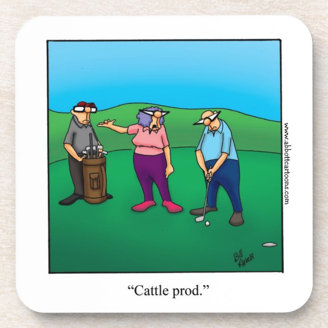 Funny Golf Humor Coaster Set Golf Gift (Front)