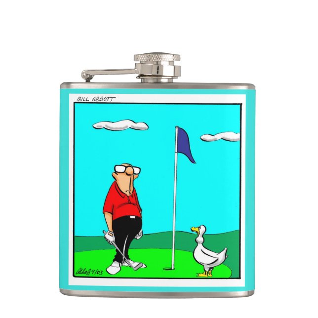 Funny Golf Humor Flask Gift (Front)