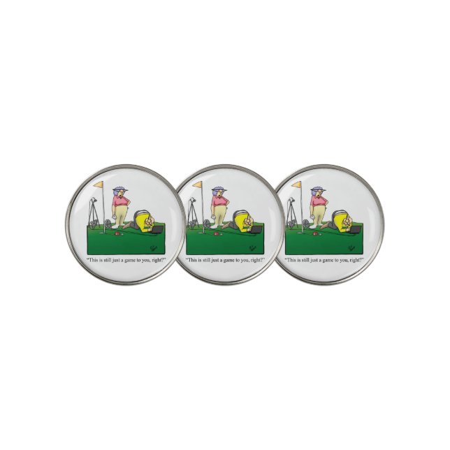 Funny Golf Humor Golf Ball Markers (3 Up)