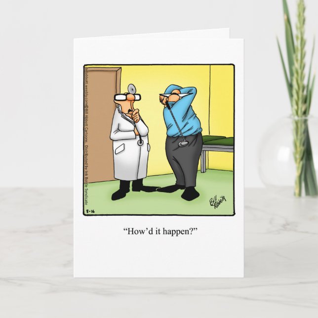Funny Golf Humor Greeting Card For Him (Front)