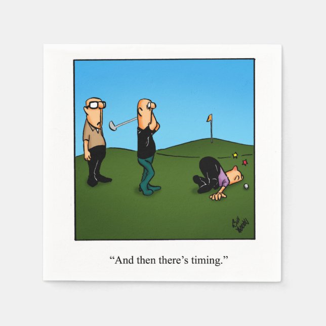 Funny Golf Humor Napkins (Front)
