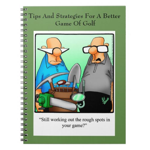 Funny Golf Humor Notebook