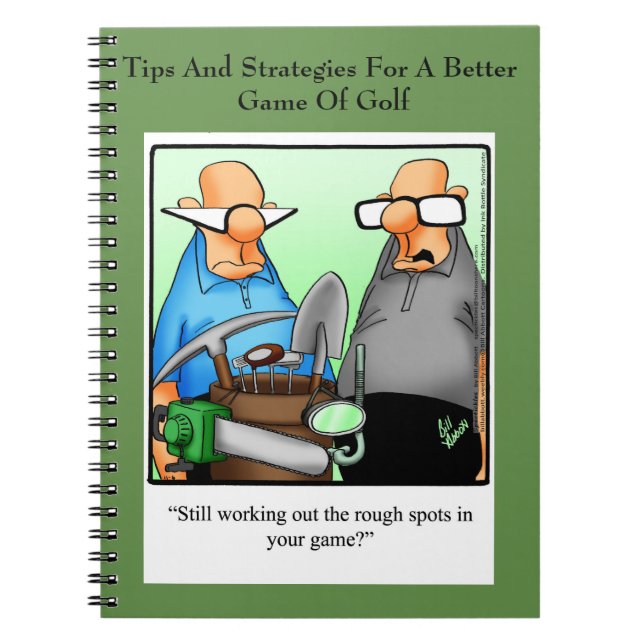 Funny Golf Humor Notebook (Front)