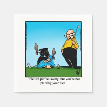 Funny Golf Humor Party Napkins by Spectickles at Zazzle