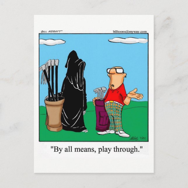 Funny Golf Humor Postcard (Front)