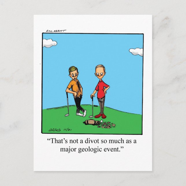 Funny Golf Humor Postcard (Front)