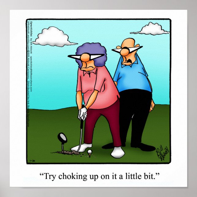 Funny Golf Humor Poster Gift (Front)
