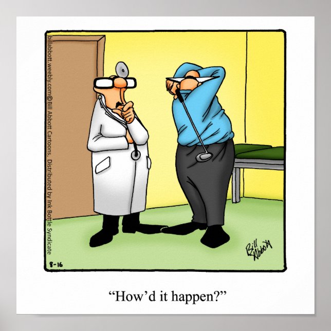 Funny Golf Humor Poster Gift (Front)