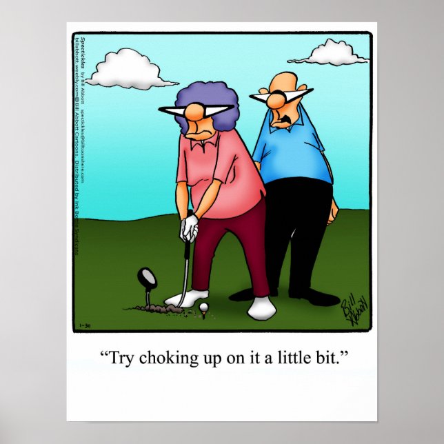 Funny Golf Humor Poster Gift (Front)