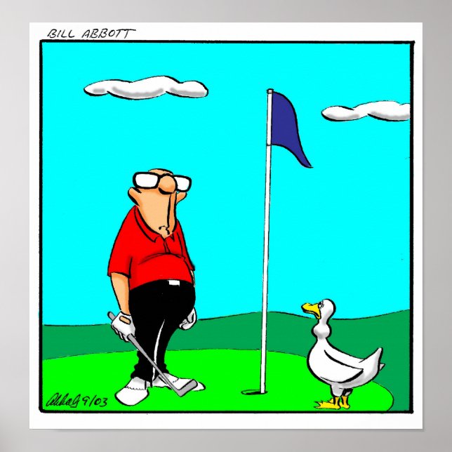 Funny Golf Humor Poster Gift (Front)