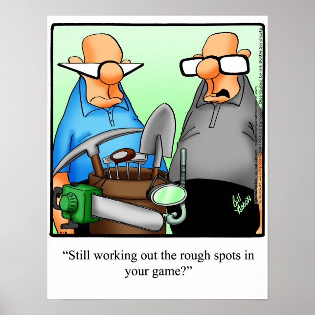 Funny Golf Humor Poster Gift (Front)