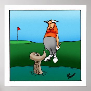 Funny Golf Humor Poster Gift by Spectickles at Zazzle