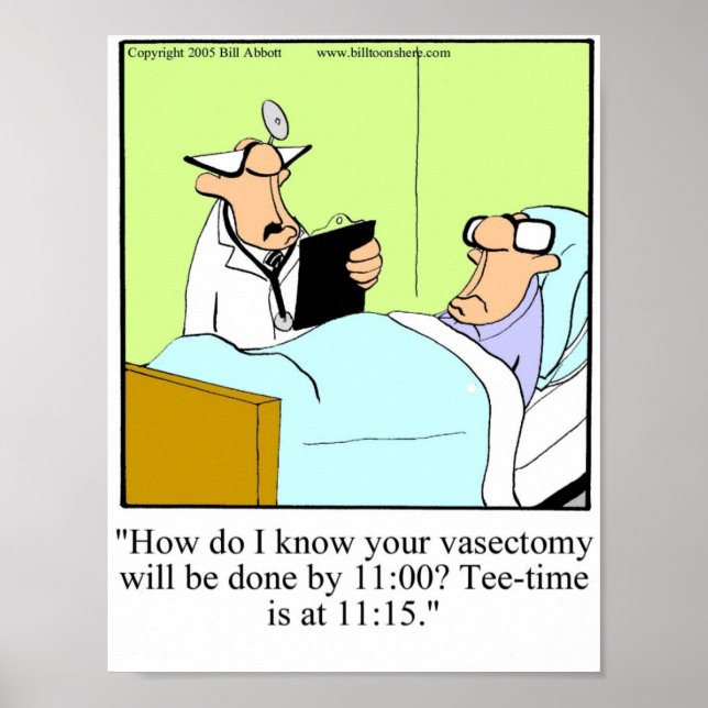 Funny Golf Humor Poster Gift (Front)