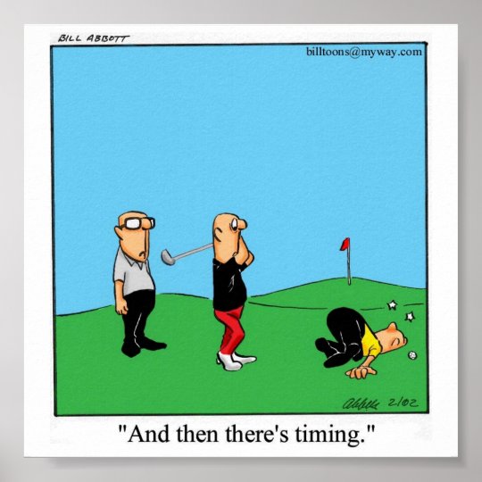 Funny Golf Humor Poster Gift | Zazzle.com