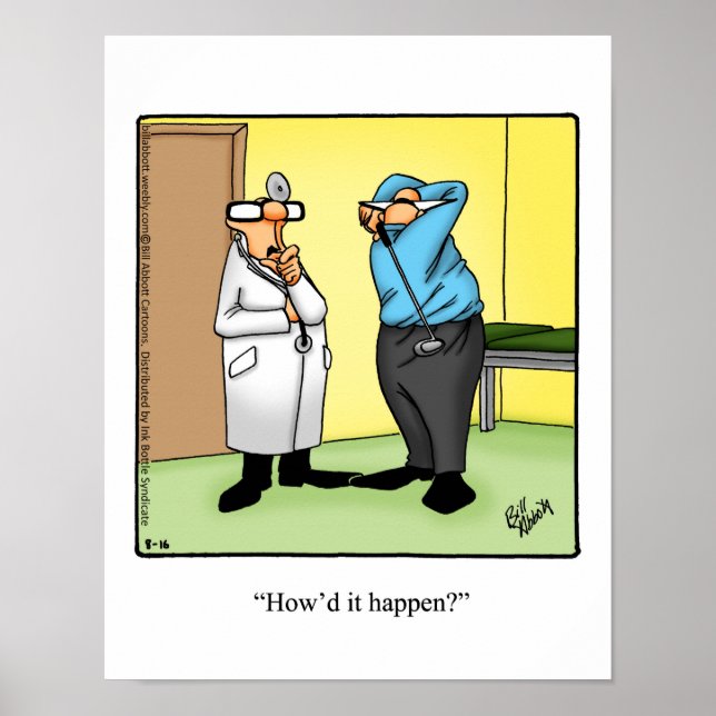 Funny Golf Humor Poster Gift (Front)
