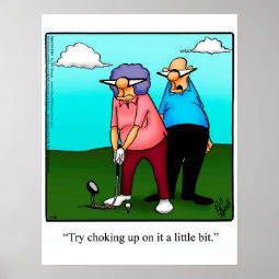 Funny Golf Humor Poster Gift | Zazzle