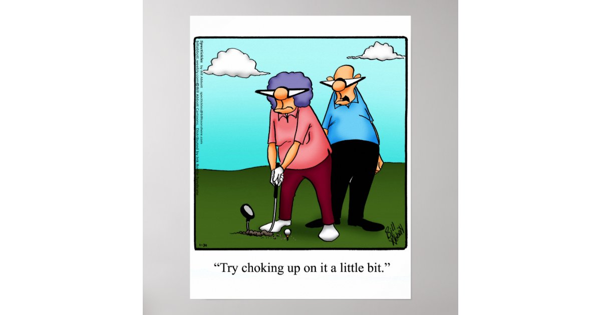 Funny Golf Humor Poster Gift | Zazzle