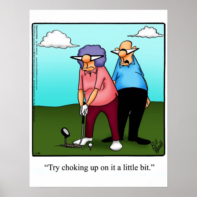 Funny Golf Humor Poster Gift (Front)