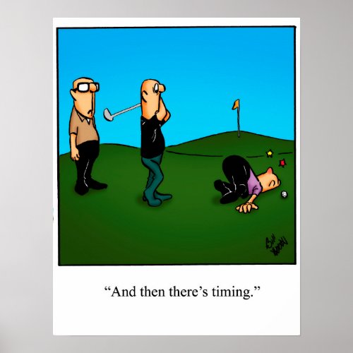 Funny Golf Humor Poster Gift For Him