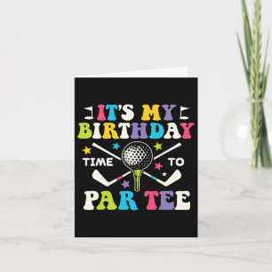 Funny Golf Its A Birthday Par Tee Shirt Golfer Boy Card
