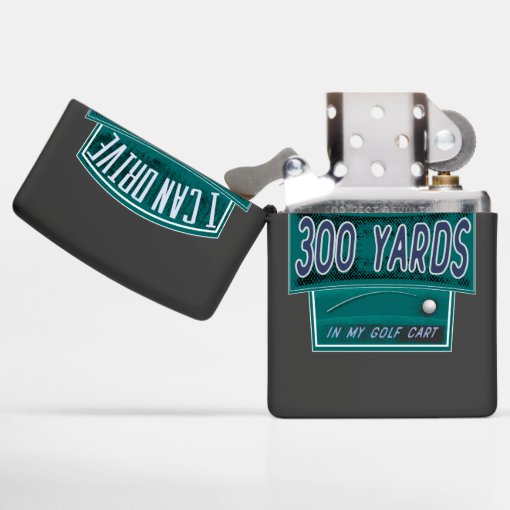 Funny Golf Joke I Can Drive 300 Yards Zippo Lighter Zazzle