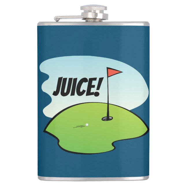 Funny Golf Juice Birdy Celebration Modern Flask (Front)