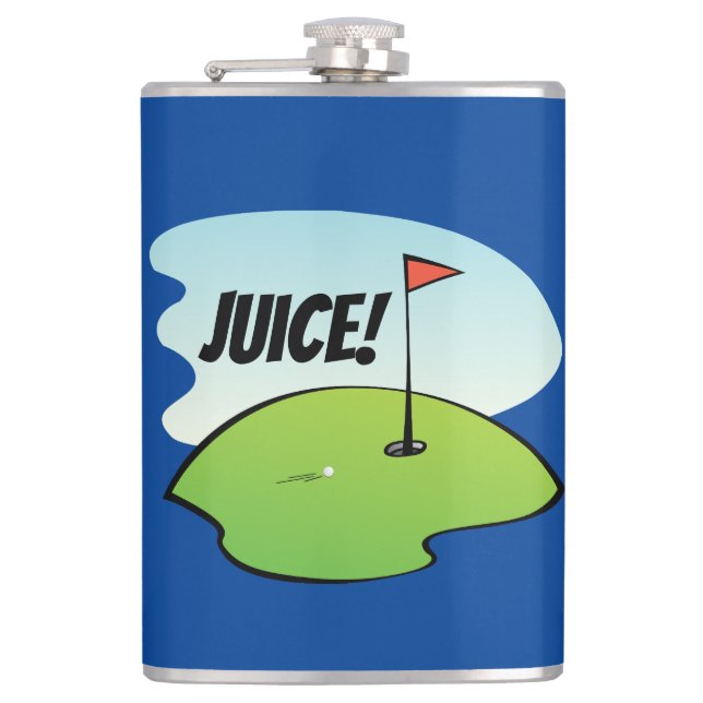 Funny Golf Juice Birdy Celebration Modern Flask (Front)