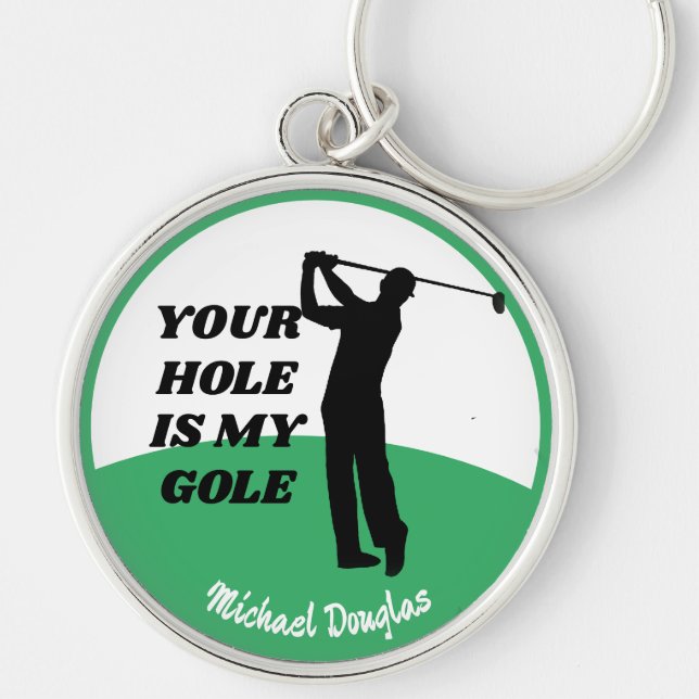 Funny Golf Keychain - Personalized Puns Gift (Front)