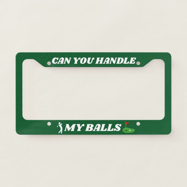 Funny Golf License Plate Frame – Custom Text (Front)