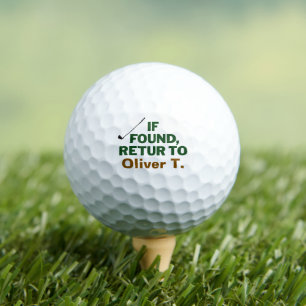 Funny Golf Lost And Found Dad Name Design Balls
