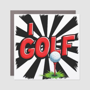 Funny Golf Lover Design Car Magnet