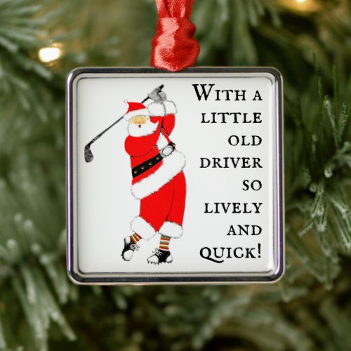 Funny Golf Metal Ornament
