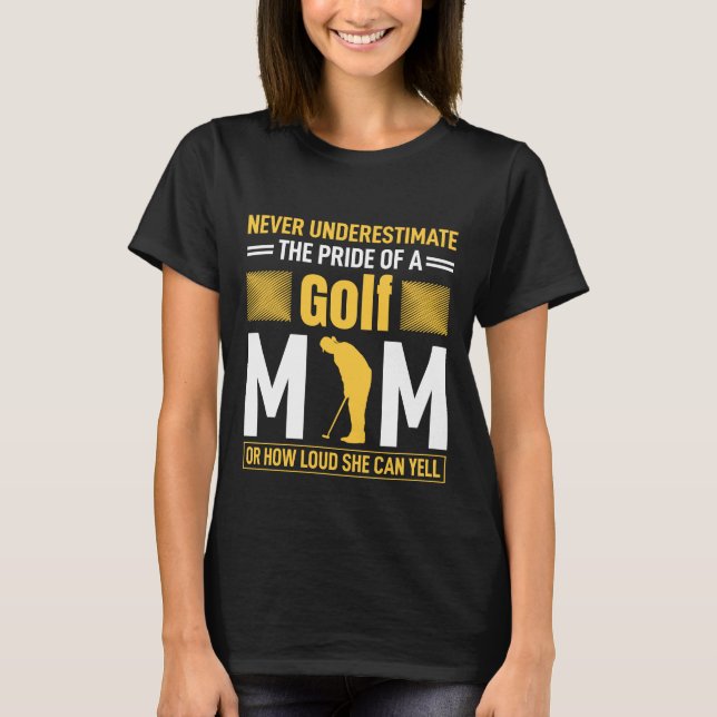 funny golf Mom sports word art T-Shirt (Front)