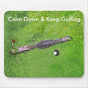 FUNNY GOLF MOUSEPAD, KEEP CALM & KEEP GOLFING MOUSE PAD