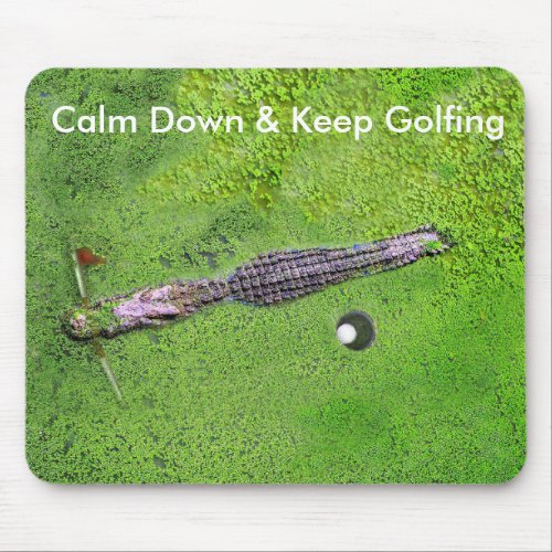 FUNNY GOLF MOUSEPAD KEEP CALM  KEEP GOLFING MOUSE PAD