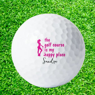 Funny Golf My Happiness Lady theme Golf Balls