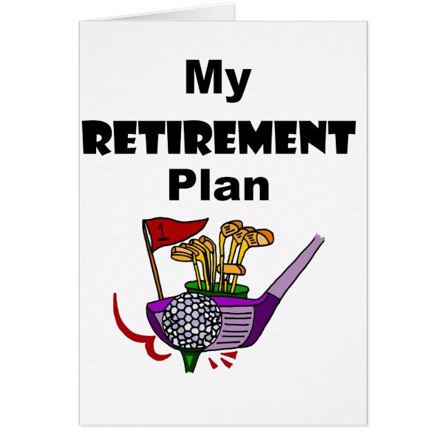 Funny Golf My Retirement Plan Design Cards (Front)