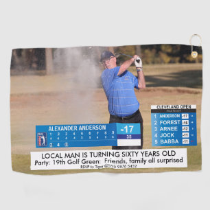 Funny Golf News ️♂ 40th 50th 60th Men Birthday  Towel