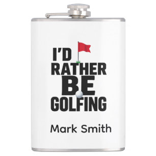 Funny Golf Obsession Quote for Golf Addicts Flask