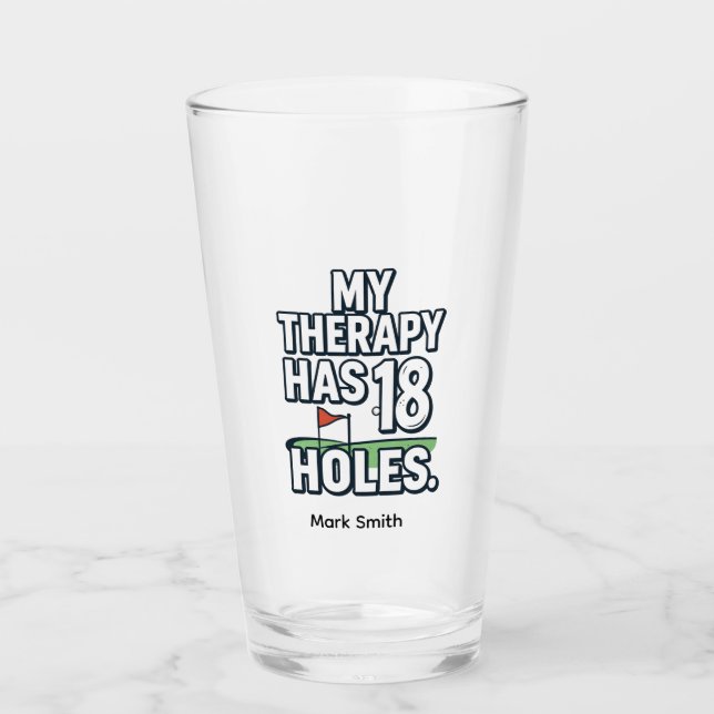 Funny Golf Obsession Quote for Golf Addicts  Glass (Front)