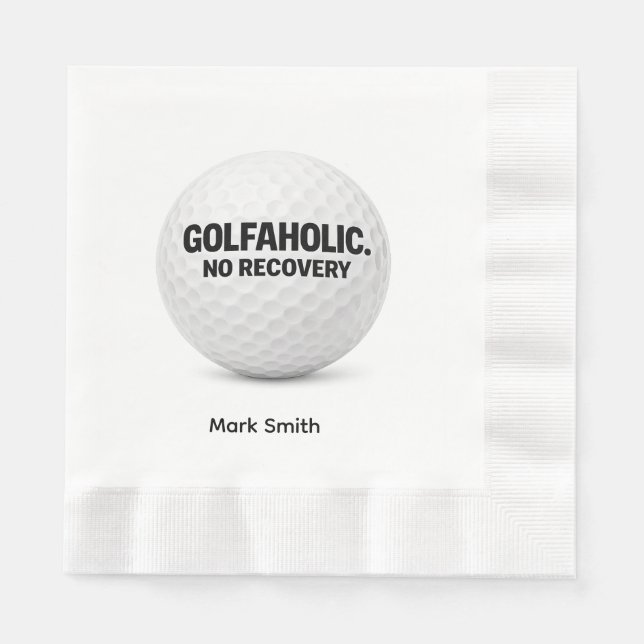 Funny Golf Obsession Quote for Golf Addicts Napkin (Front)