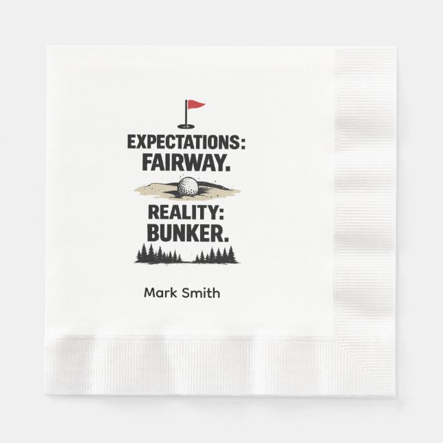 Funny Golf Obsession Quote for Golf Addicts Napkin (Front)
